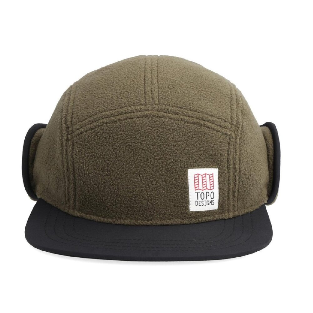 Topo Designs Fleece Cap - Olive Green - New